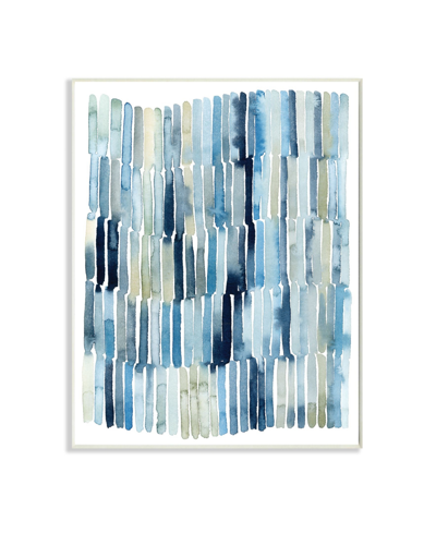 Stupell Industries Nautical Inspired Abstraction Blue Beige Blocked Lines Art, 13" X 19" In Multi-color