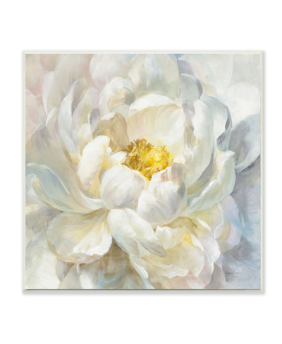 Stupell Industries Delicate Flower Petals Soft White Yellow Painting Art, 12" X 12" In Multi-color