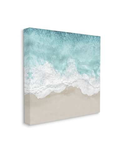 Stupell Industries Sea Foam Sandy Beach Soft Blue Coast Art, 17" X 17" In Multi-color