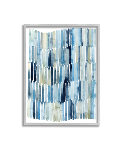 Stupell Industries Nautical Inspired Abstraction Blue Beige Blocked Lines Art, 11" X 14" In Multi-color
