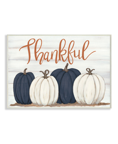 Stupell Industries Autumn Farm Pumpkin Harvest With Thankful Phrase Art, 13" X 19" In Multi-color