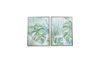 COSMOLIVING CANVAS 2 PIECE COASTAL LEAVES FRAMED WALL ART SET, 23.63" X 31.5"