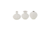Rosemary Lane Ceramic Modern 3 Piece Vase Set In White