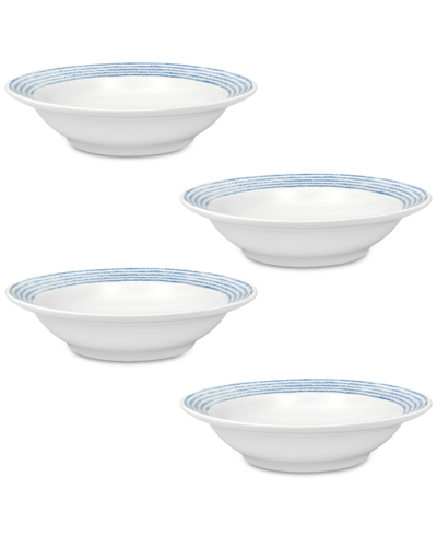 Noritake Hammock Fruit Bowls, Set Of 4 In Blue