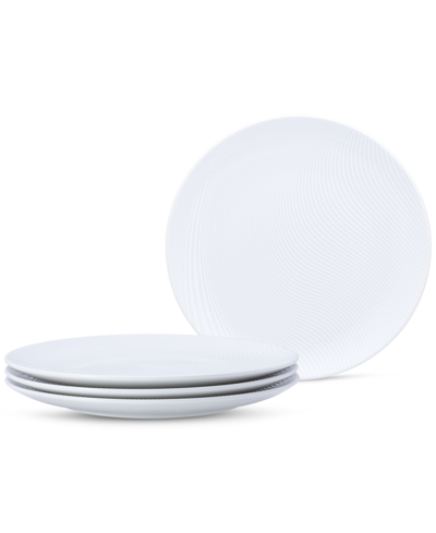 Noritake Dune Coupe Dinner Plates, Set Of 4 In White