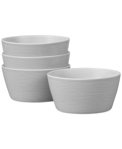 Noritake Swirl Cereal Bowls, Set Of 4 In Grey
