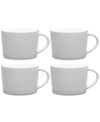 Noritake Swirl Cups, Set Of 4 In White