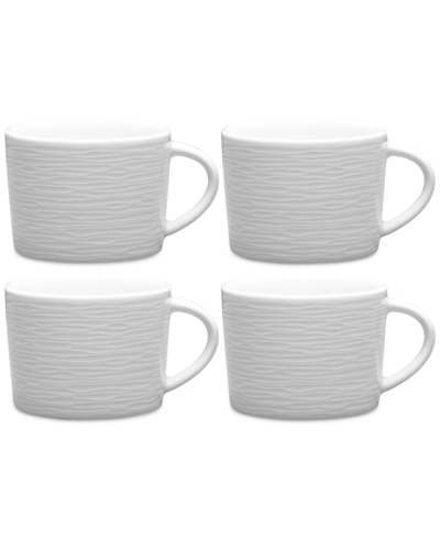 Noritake Swirl Cups, Set Of 4 In White