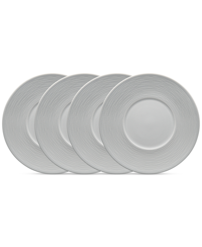 Noritake Swirl Saucers, Set Of 4 In Grey