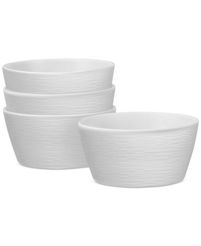 Noritake Swirl Cereal Bowls, Set Of 4 In White