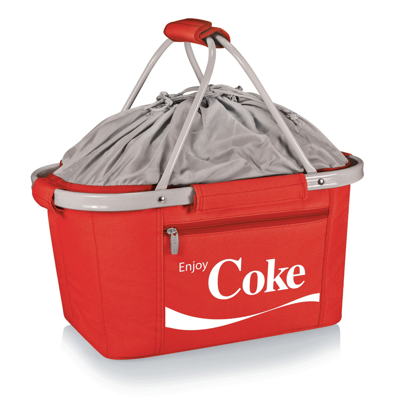 Picnic Time Oniva By  Coca-cola Metro Basket Collapsible Tote In Red