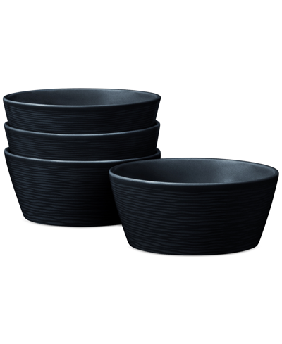Noritake Swirl Fruit Bowls, Set Of 4 In Black