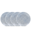 Noritake Hammock Coupe Appetizer Plates, Set Of 4 In Blue
