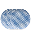 Noritake Hammock Dots Coupe Salad Plates, Set Of 4 In Blue