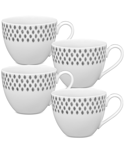 Noritake Hammock Cups, Set Of 4 In Grey
