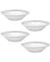 Noritake Hammock Fruit Bowls, Set Of 4 In Grey