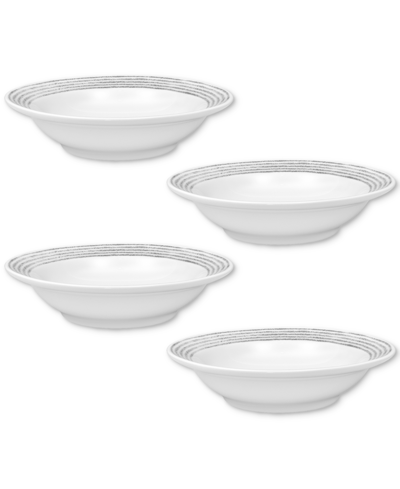 Noritake Hammock Fruit Bowls, Set Of 4 In Grey