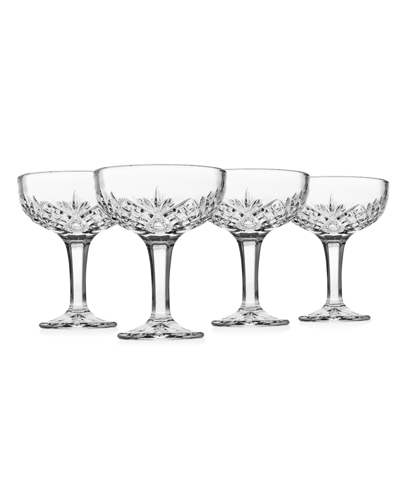 Godinger Dublin Champagne Coupe Glasses, Set Of 4 In Clear