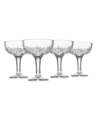 GODINGER DUBLIN CHAMPAGNE COUPE GLASSES, SET OF 4