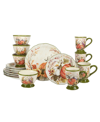 Certified International Harvest Morning 16pc Dinnerware Set In Multi