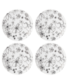 Kate Spade Garden Doodle 4-piece Accent Plates Set In White