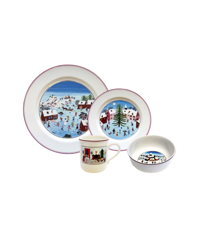 Villeroy & Boch Naif Christmas 4 Piece Place Setting In Multi