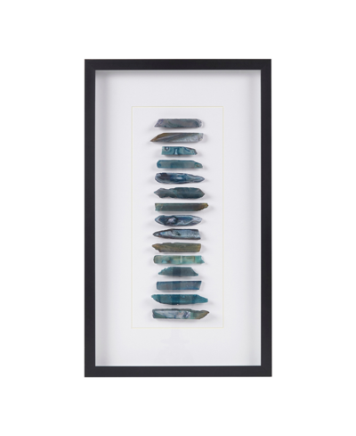 Martha Stewart Collection Cerulean Stones Real Natural Agate Framed Shadowbox In Blue