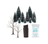 Department Five Landscape Trees Snow Road, Set Of 14 In Multi