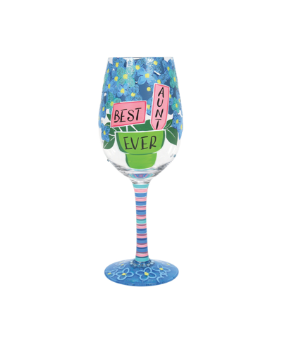 Enesco Lolita Best Aunt Ever Wine Glass, 15 oz In Multi