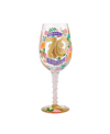 ENESCO LOLITA HAPPY 70TH BIRTHDAY WINE GLASS, 15 OZ