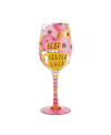 ENESCO LOLITA BEST SISTER EVER WINE GLASS, 15 OZ