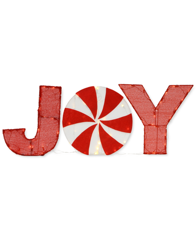 National Tree Company Joy Lighted Sign In Red