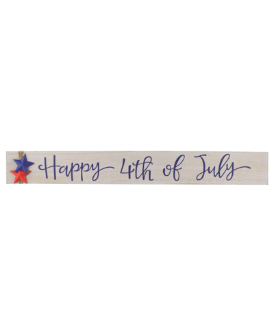 National Tree Company Patriotic "happy 4th Of July" Tabletop Decor In White