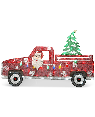 National Tree Company Pre-lit Santa In Truck With 70 Led Lights, 27" In Red