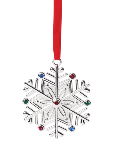 Lenox Jeweled Snowflake Ornament In Multi And Aluminum