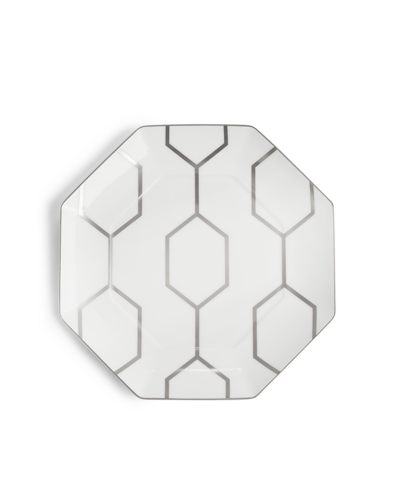 Wedgwood Gio Platinum Accent Plate Octagonal, 9.1" In Multi