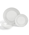 Wedgwood Gio Platinum 12 Piece Dinnerware Set, Service For 4 In Multi