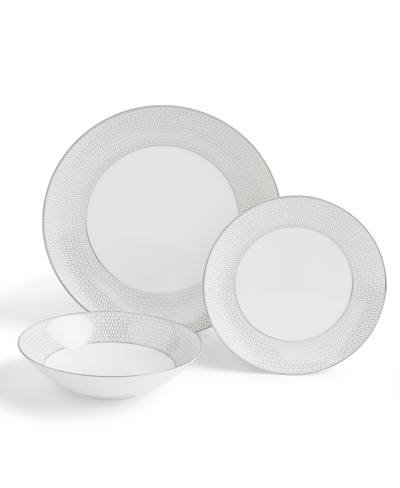 Wedgwood Gio Platinum 12 Piece Dinnerware Set, Service For 4 In Multi