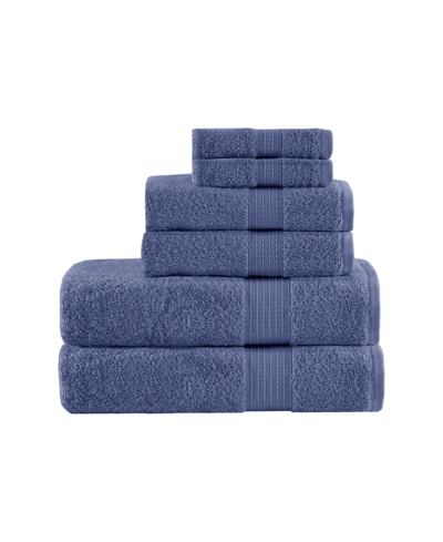Madison Park Quick Dry 6-pc. Bath Towel Set Bedding In Navy