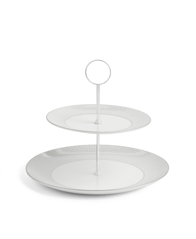 Wedgwood Gio Platinum Two-tier Cake Stand In Multi