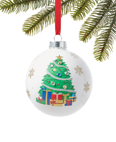 Holiday Lane Feliz Navidad 2024 Glass Christmas Tree Ball Ornament, Exclusively At Macy's In No Color