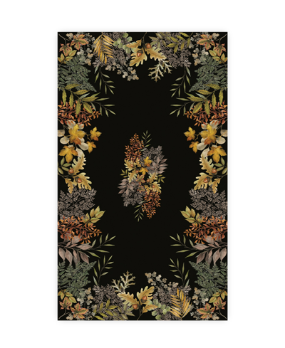 Laural Home Sophisticated Autumn Tablecloth, 70" X 120" In Black