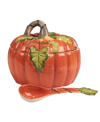 Certified International Harvest Morning Pumpkin Tureen With Ladle In Orange