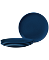 Noritake Swirl Coupe Dinner Plates, Set Of 4 In Navy