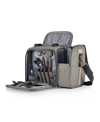 Picnic Time Malibu 16 Piece Frontier Edition Picnic Basket Cooler Set In Gray