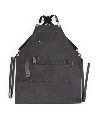 Legacy Collins 4 Piece Waxed Canvas Mixologist Apron Set In Gray
