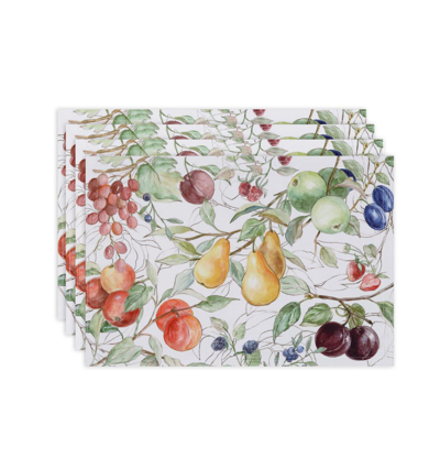 Laural Home In The Orchard Set Of 4 Placemats, 13" X 19" In Taupe