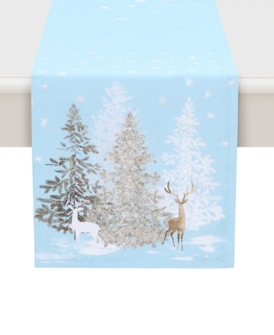 Laural Home Winter Wonderland Runner, 13" X 72" In Blue