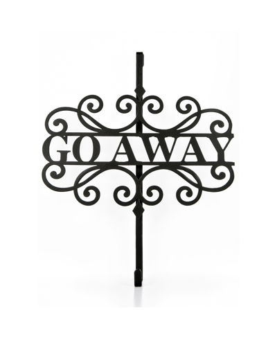 National Tree Company 17" Halloween "go Away" Wreath Hanger In Black