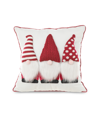 Glitzhome Heavy Knitted Gnome Pillow, 18" X 18" In Multi